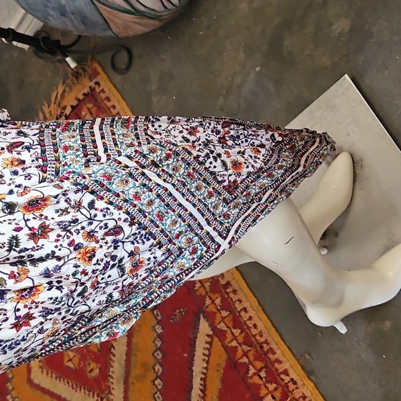 Tru Blu Assymetrical Floral Halter Tie Neck Dress Size Small - Picture 10 of 11